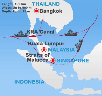 Thailand planning land and rail passageway, bypassing congested Strait of Malacca
