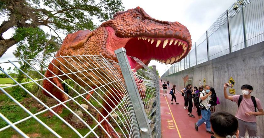 New 3.5km path linking Changi Airport and East Coast Park opens, featuring dinosaur exhibits