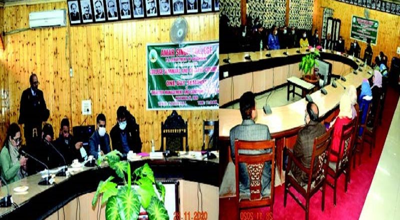 J&K: Seminar on Disaster Management and Community Resilience held at Srinagar’s Amar Singh College