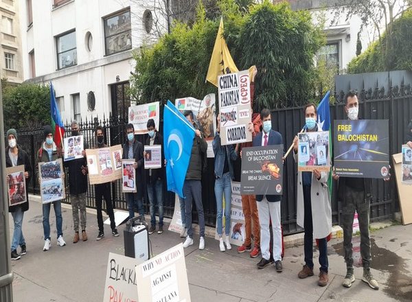 Exiled dissidents protest outside FATF headquarters to urge blacklisting Pakistan