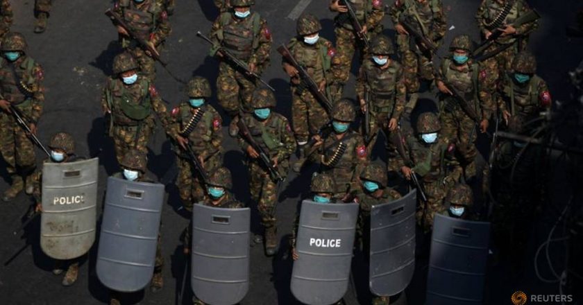 Myanmar security forces fire live rounds at protesters