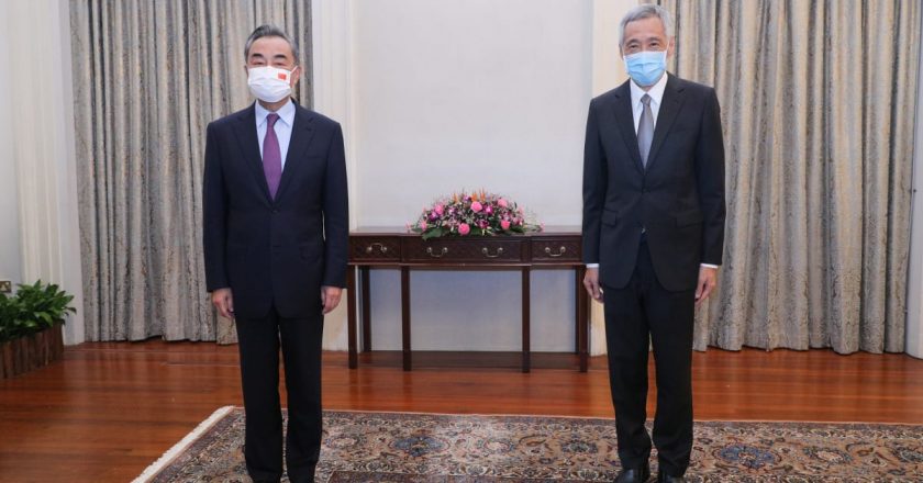 China’s Foreign Minister Wang Yi and Singapore’s PM Lee affirm ‘excellent’ relations