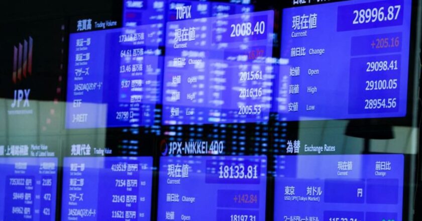 Stocks fall further as US yield climb unnerves investors