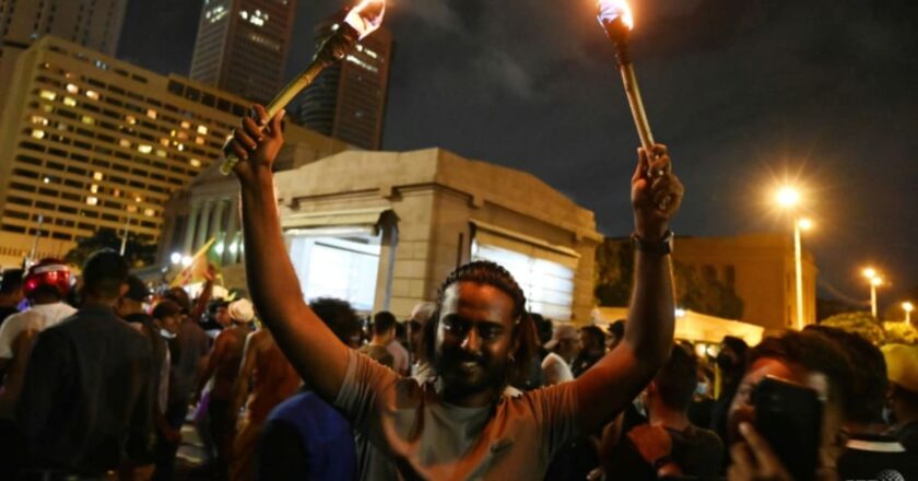 Sri Lanka president loses parliament majority as protests mount