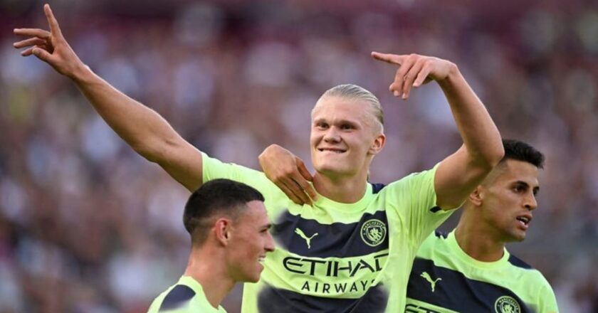 Deadly Haaland strikes twice to give Man City win at West Ham