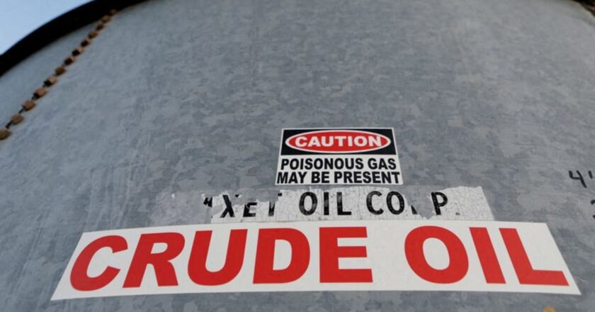 Oil prices edge up from 6-month lows after drop in US stockpiles