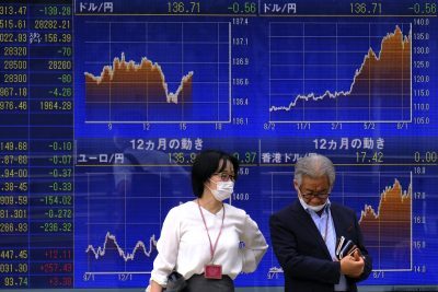 Despite Japan’s faltering economy, stock prices have risen.