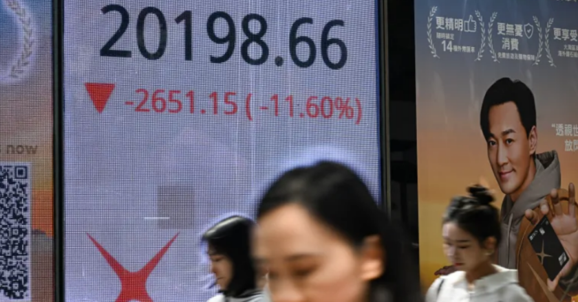 Fear of tariffs causes the Hong Kong stock market to plummet the most since the 1997 crisis.
